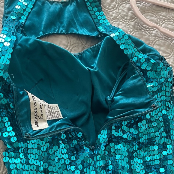 Blue sequin evening disco dress - Picture 9 of 11